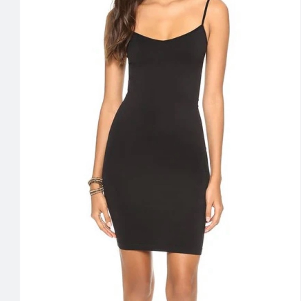 Free People Intimately Black Spaghetti Strap Slip Mini